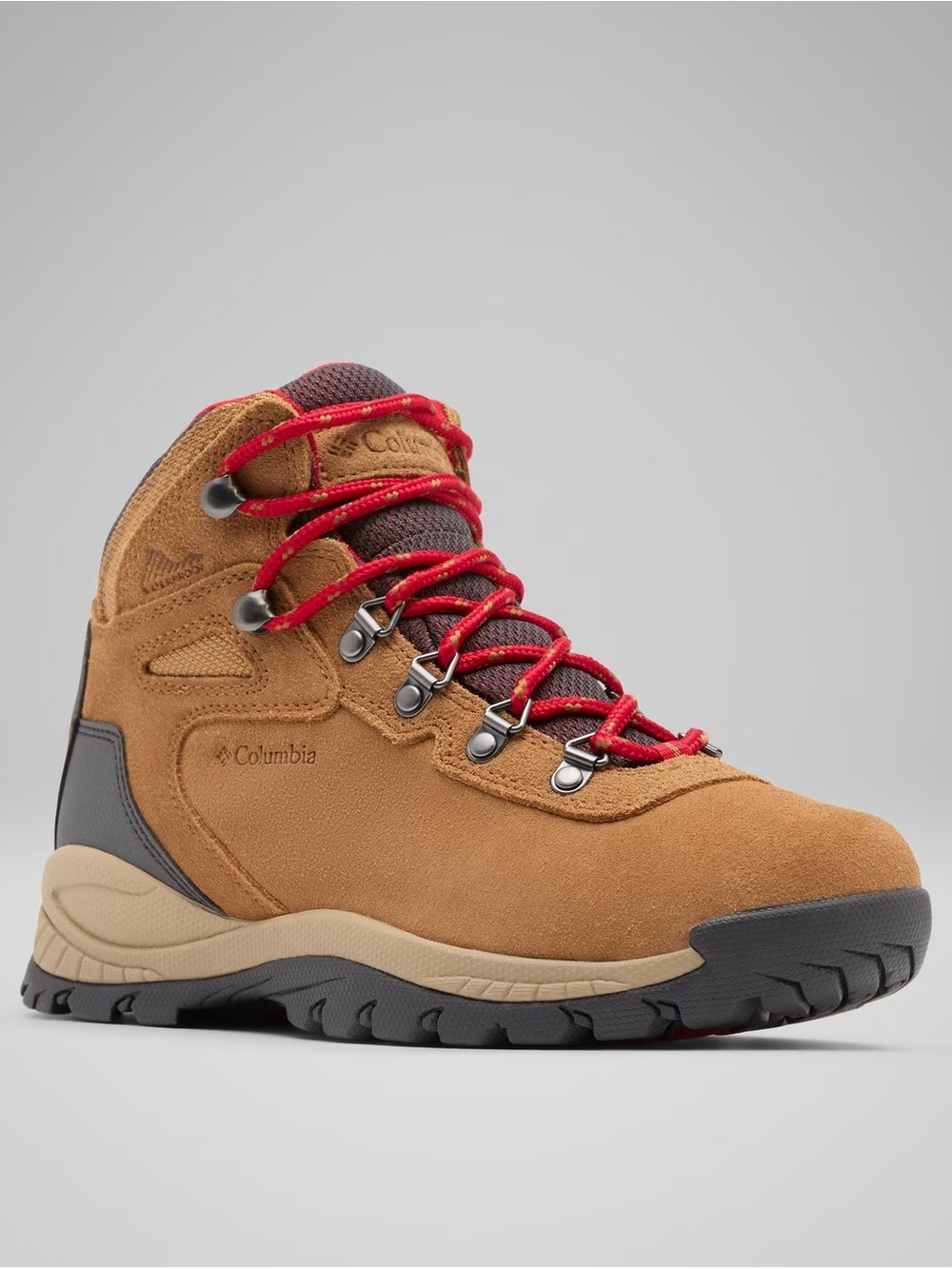 Columbia Women’s Tan Suede Hiking Boot with Red Laces